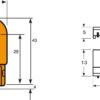 Λάμπα 12V 21Watt Καρφωτή – Ακάλυκη - Image 2
