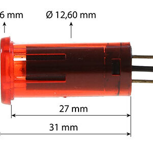 Λυχνία κόκκινη 16mm